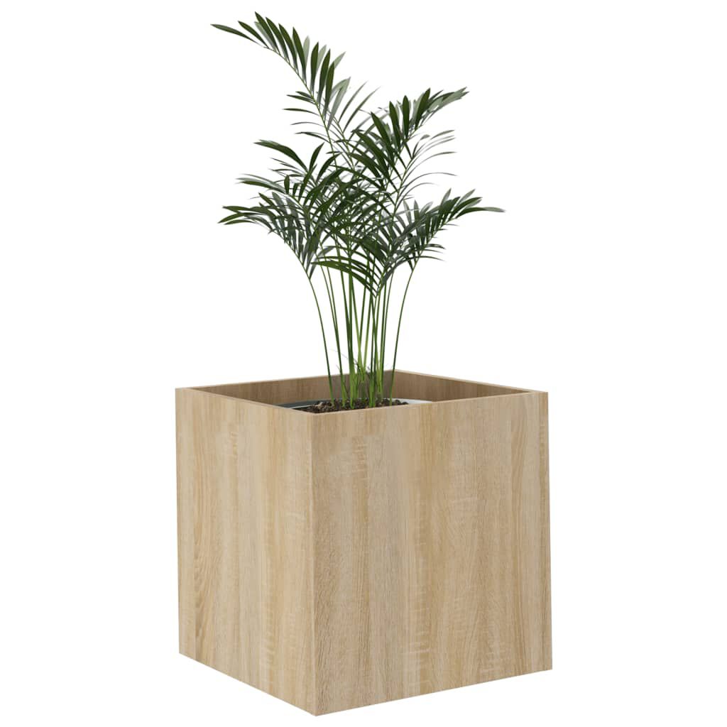vidaXL Ζαρντινιέρα Sonoma Δρυς 40 x 40 x 40 εκ. από Επεξεργασμένο Ξύλο