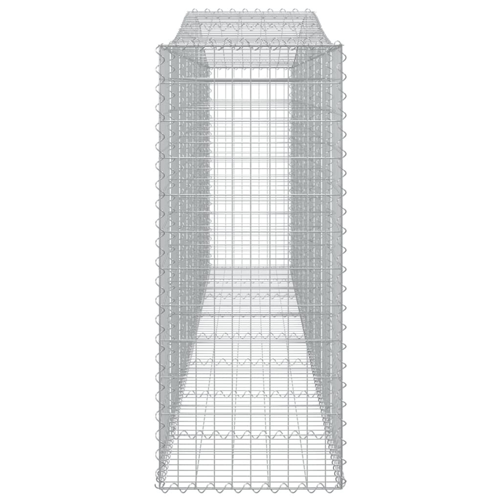 vidaXL Συρματοκιβώτια Τοξωτά 2 τεμ. 400x50x120/140 εκ. Γαλβαν. Ατσάλι