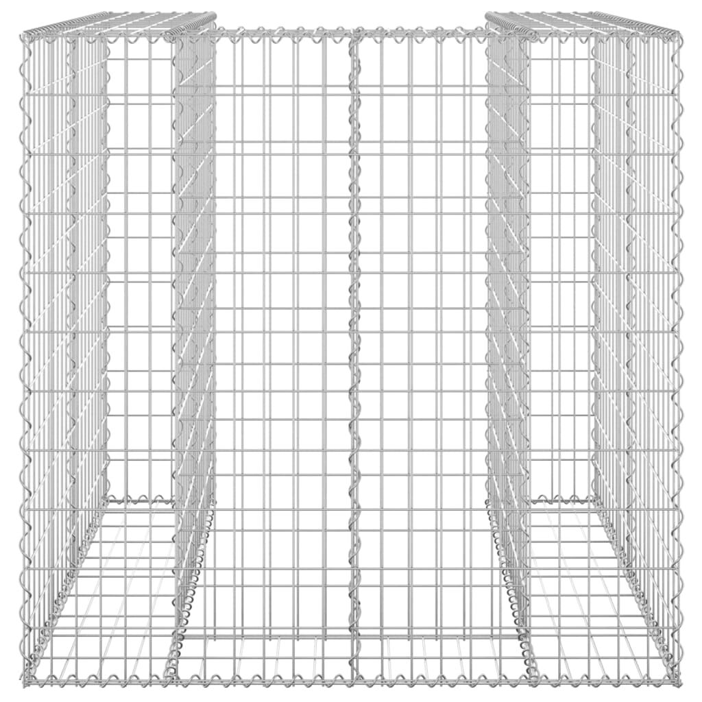 vidaXL Συρματοκιβώτιο Τοίχος για Κάδο 110x100x10 εκ από Γαλβαν. Χάλυβα