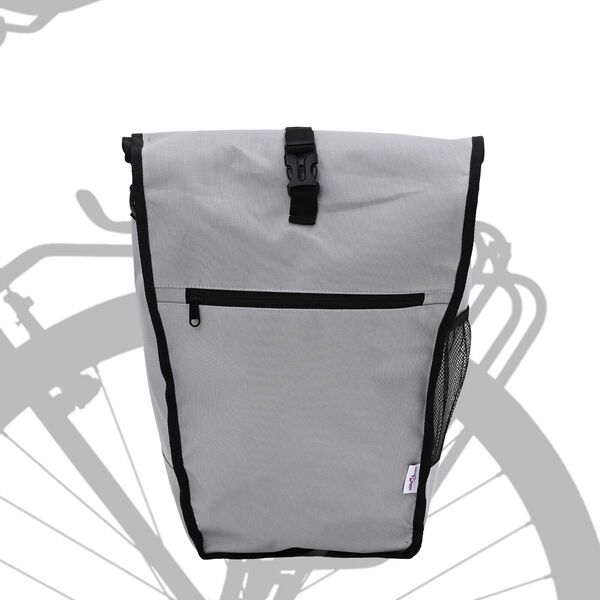 vidaXL Τσάντα Ποδηλάτου για Ράγα 20 L Γκρι 34x16x59 εκ.