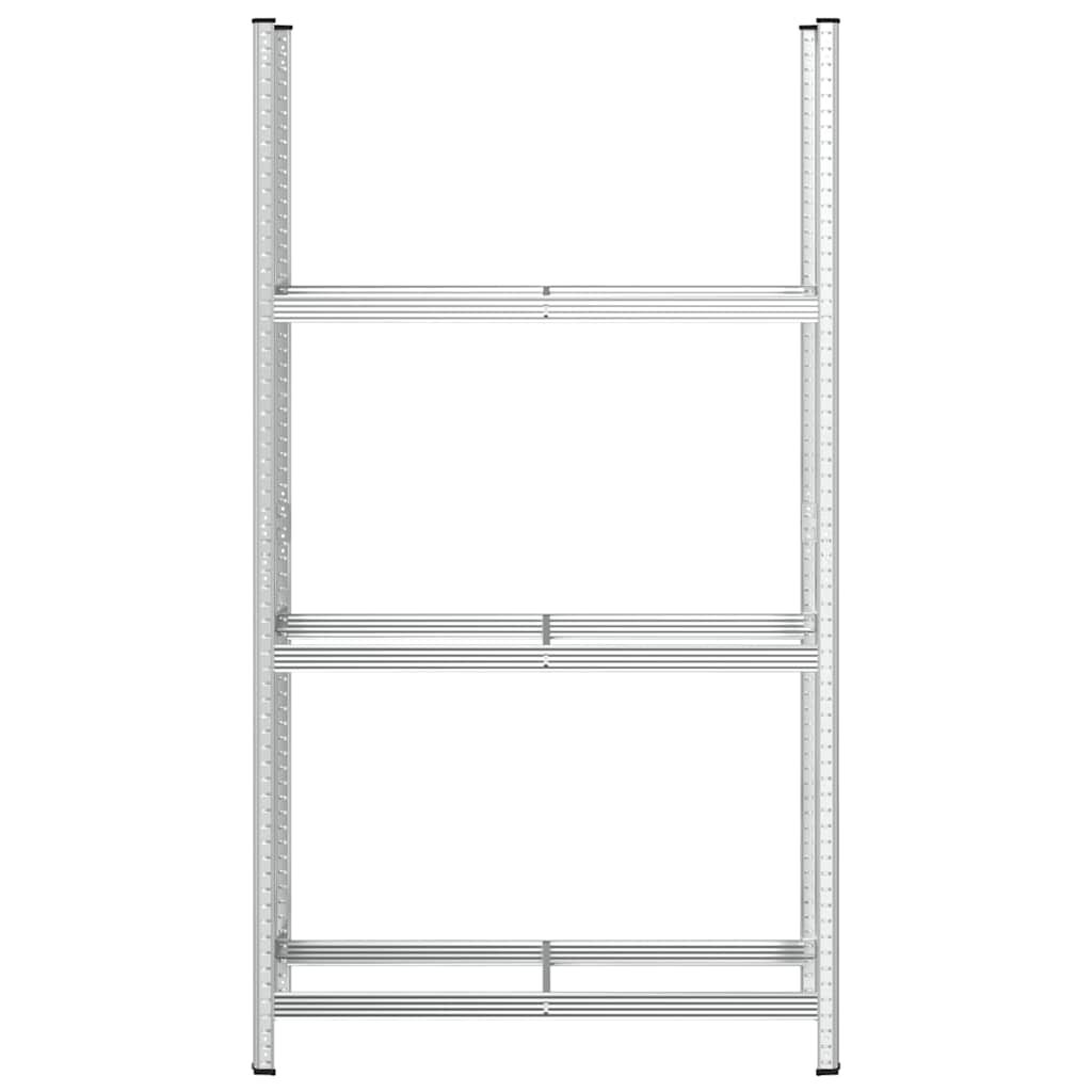 vidaXL Ράφι ελαστικών 3 επιπέδων Ασημί 110x40x200 cm Ατσάλι