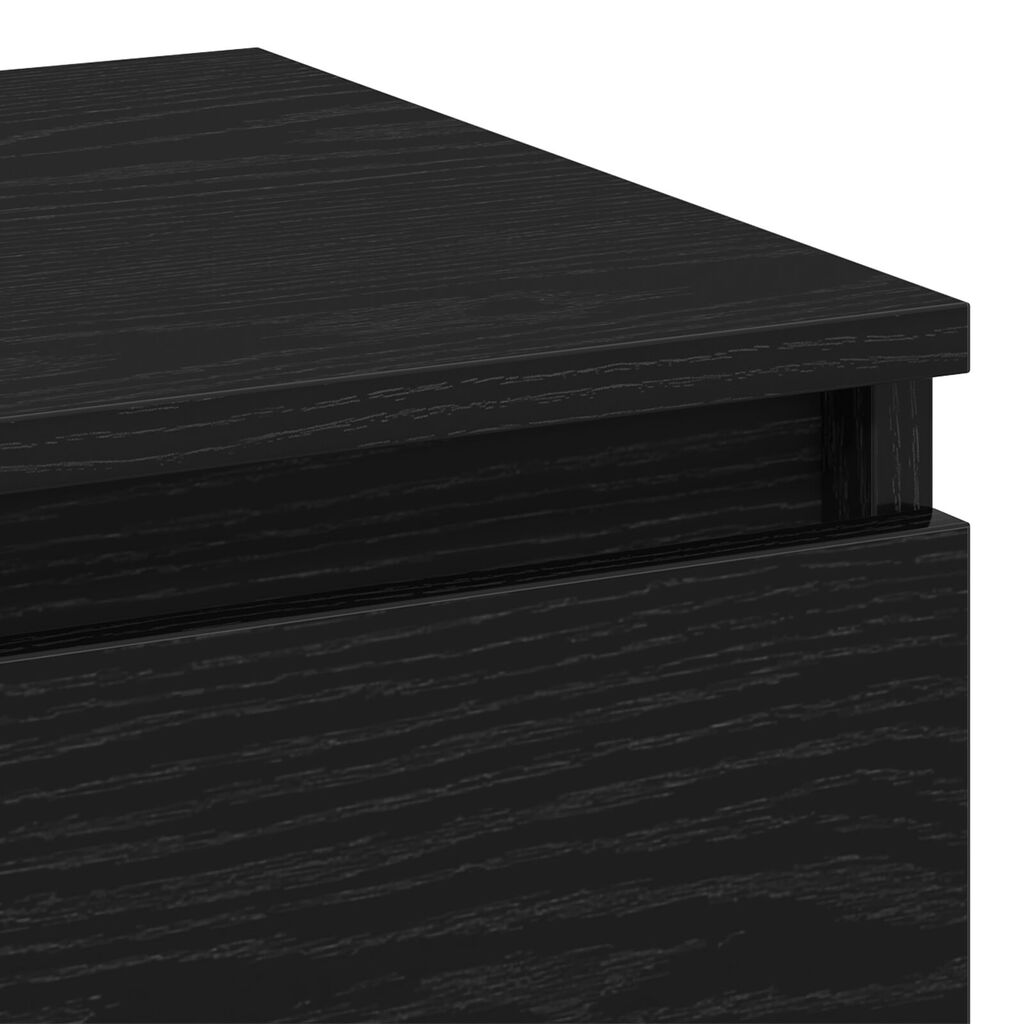 vidaXL Κομοδίνο Μαύρη Δρυς 40x35x70 εκ. Επεξεργασμένο ξύλο