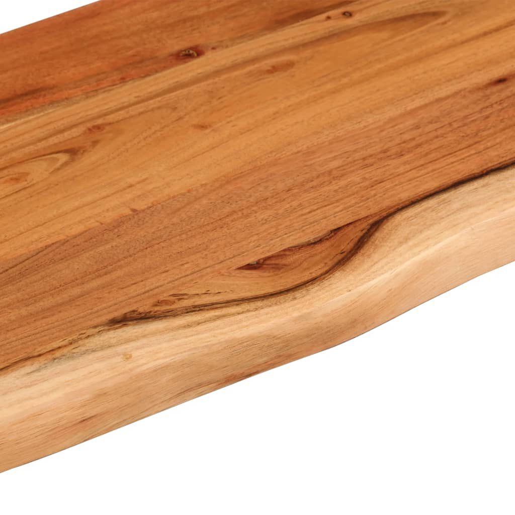 vidaXL Ράφι Επιτοίχιο Ορθ. Live Edge 60x20x2,5 εκ. Μασίφ Ξύλο Ακακίας