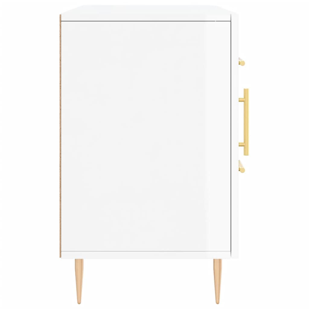 vidaXL Ντουλάπι Γυαλιστερό Λευκό 100 x 36 x60 εκ. Επεξεργασμένο Ξύλο
