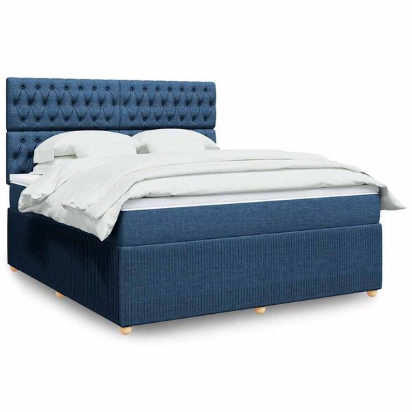 vidaXL &Kappa;&rho;&epsilon;&beta;ά&tau;&iota; Boxspring &mu;&epsilon; &Sigma;&tau;&rho;ώ&mu;&alpha; &Mu;&pi;&lambda;&epsilon; 180x200 &epsilon;&kappa;. &Upsilon;&phi;&alpha;&sigma;&mu;ά&tau;&iota;&nu;&omicron;