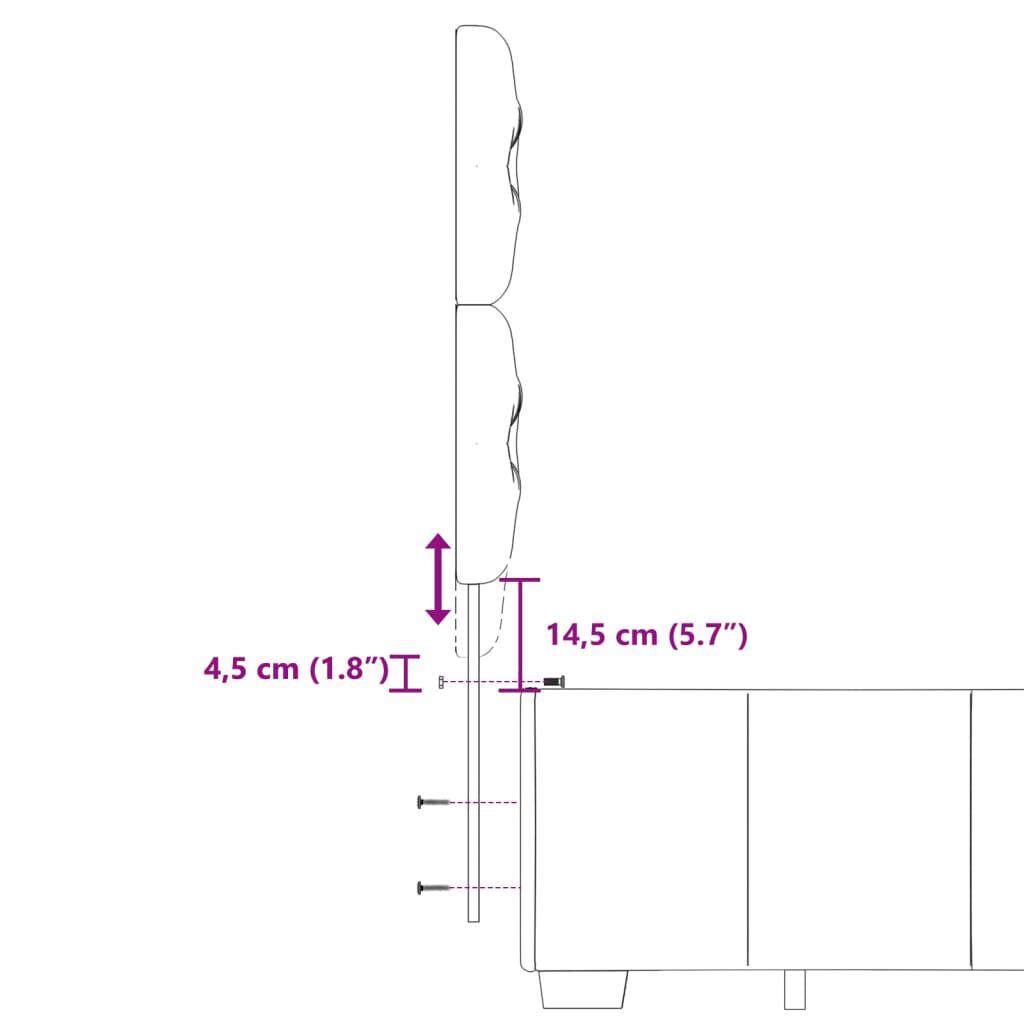 vidaXL Κρεβάτι Boxspring με Στρώμα Σκούρο Καφέ 120x190 εκ Υφασμάτινο