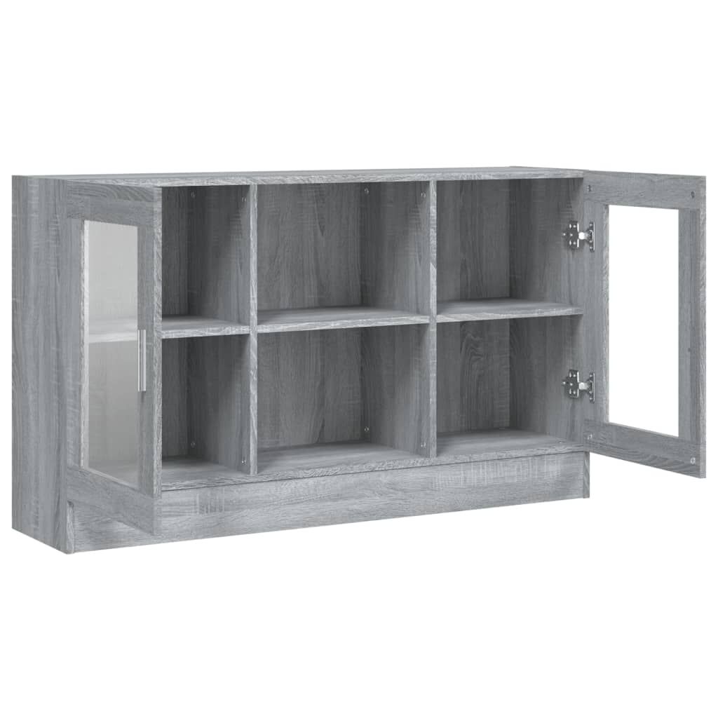 vidaXL Βιτρίνα Γκρι Sonoma 120x30,5x70 εκ. από Επεξεργασμένο Ξύλο