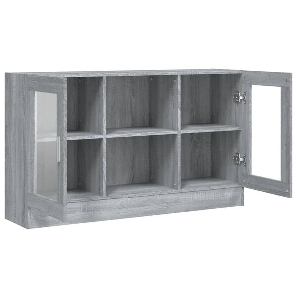 vidaXL Βιτρίνα Γκρι Sonoma 120x30,5x70 εκ. από Επεξεργασμένο Ξύλο