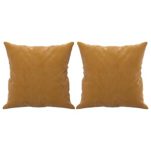 vidaXL Μαξιλάρια Διακοσμητικά 2 τεμ. Καφέ 40 x 40 εκ. Βελούδινα