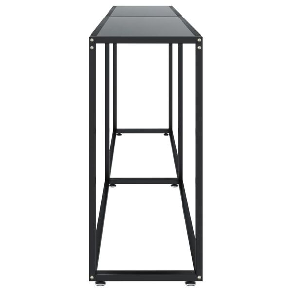 vidaXL Τραπέζι Κονσόλα Μαύρο 200 x 35 x 75,5 εκ. από Ψημένο Γυαλί