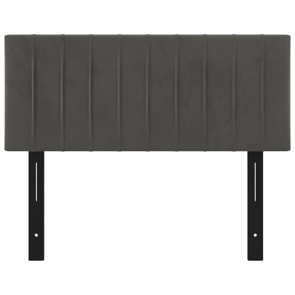 vidaXL Κεφαλάρι Κρεβατιού Σκούρο Γκρι 100x5x78/88 εκ. Βελούδινο (US)