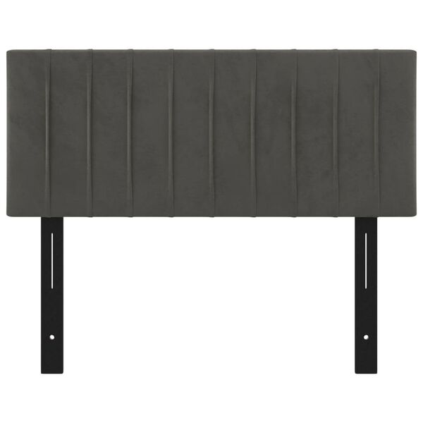 vidaXL Κεφαλάρι Κρεβατιού Σκούρο Γκρι 100x5x78/88 εκ. Βελούδινο (US)