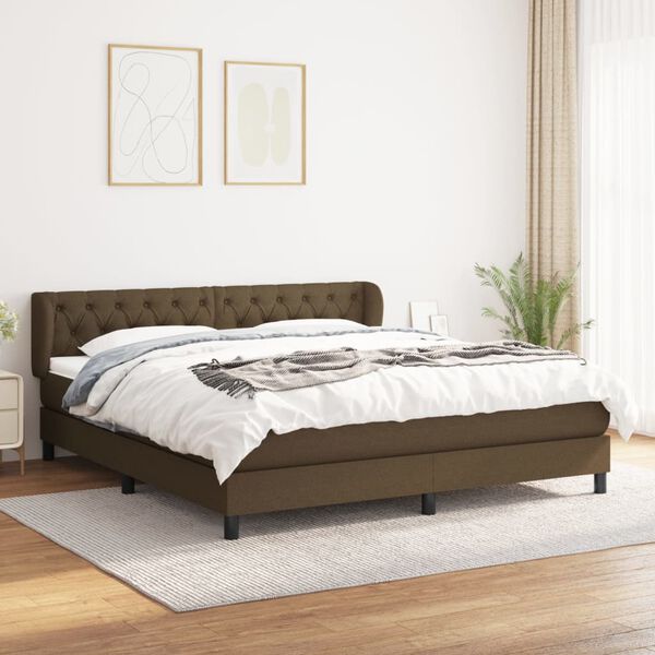 vidaXL &Kappa;&rho;&epsilon;&beta;ά&tau;&iota; Boxspring &mu;&epsilon; &Sigma;&tau;&rho;ώ&mu;&alpha; &Sigma;&kappa;&omicron;ύ&rho;&omicron; &Kappa;&alpha;&phi;έ 160x200 &epsilon;&kappa; &Upsilon;&phi;&alpha;&sigma;&mu;ά&tau;&iota;&nu;&omicron;