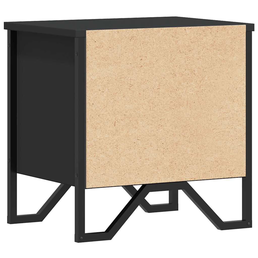 vidaXL Κομοδίνο Μαύρο 40 x 30 x 40 εκ. από Επεξεργασμένο Ξύλο