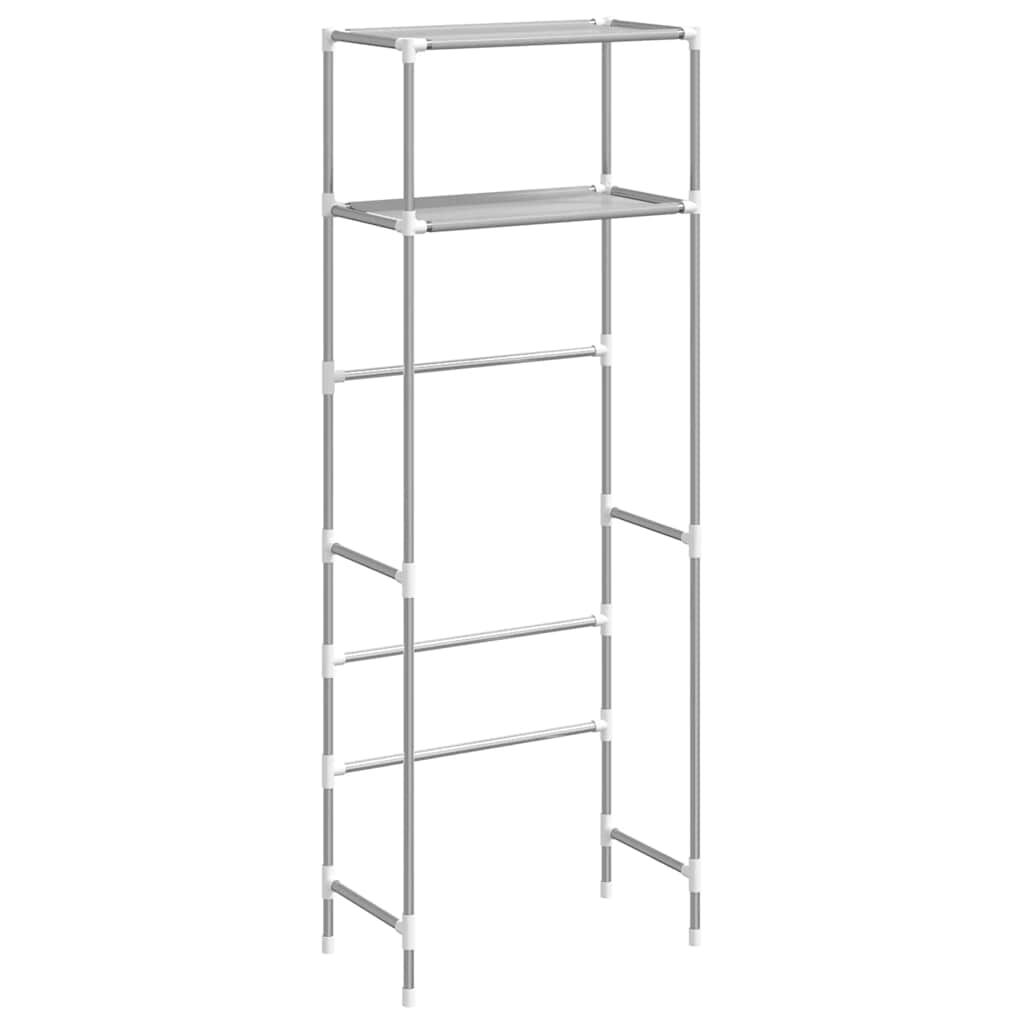 vidaXL Ραφιέρα 2 Επιπέδων για Τουαλέτα Γκρι 53,5x28x143 εκ. από Σίδερο