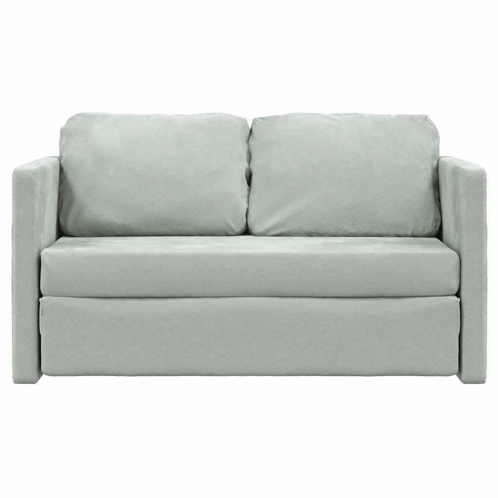 vidaXL Καναπές-Κρεβάτι Δαπέδου 2 σε 1 Αν. Γκρι 122x204x55 εκ. Βελούδο