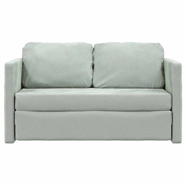 vidaXL Καναπές-Κρεβάτι Δαπέδου 2 σε 1 Αν. Γκρι 122x204x55 εκ. Βελούδο