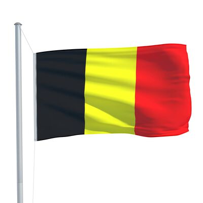vidaXL Σημαία Βελγίου 6,2 μ. με Ιστό Αλουμινίου