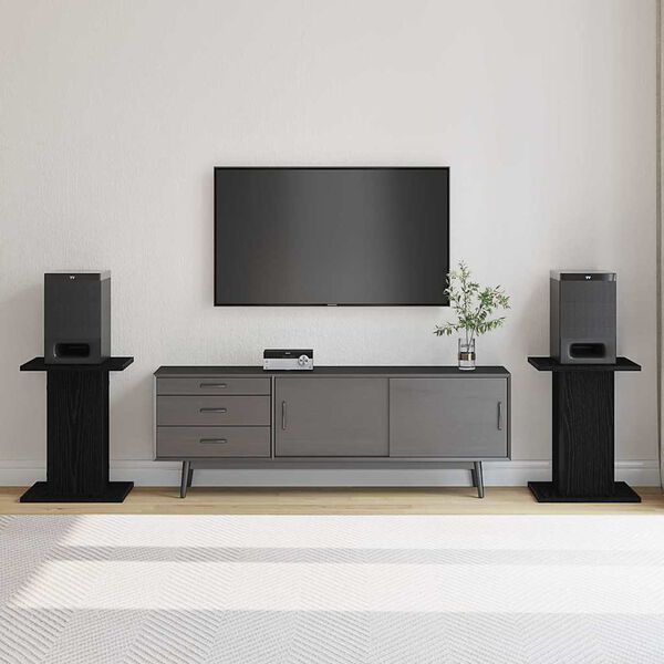 vidaXL Βάσεις Ηχείων 2 pcs Μαύρη δρυς 30 x 30 x 40 cm