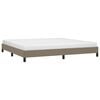 vidaXL Σκελετός Κρεβατιού Χωρίς Στρώμα Taupe 200x200 εκ.Υφασμάτινο