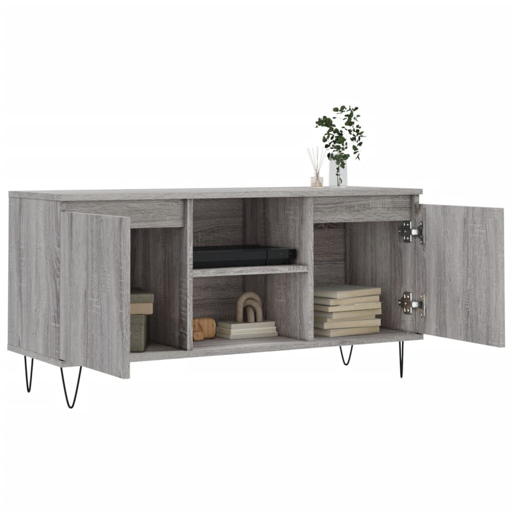 vidaXL Έπιπλο Τηλεόρασης Γκρι Sonoma 104 x 35 x 50 εκ. Επεξεργ. Ξύλο