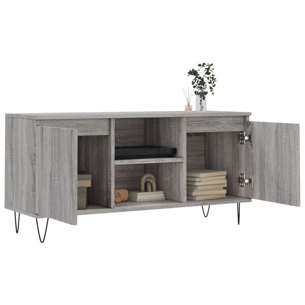 vidaXL Έπιπλο Τηλεόρασης Γκρι Sonoma 104 x 35 x 50 εκ. Επεξεργ. Ξύλο