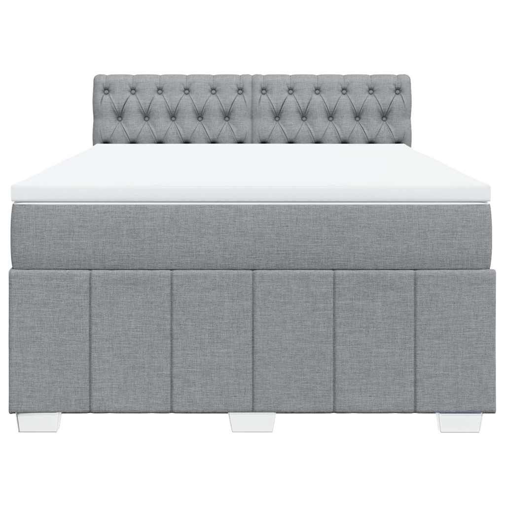 vidaXL Κρεβάτι Boxspring με Στρώμα Αν. Πράσινο 160x200εκ Υφασμάτινο