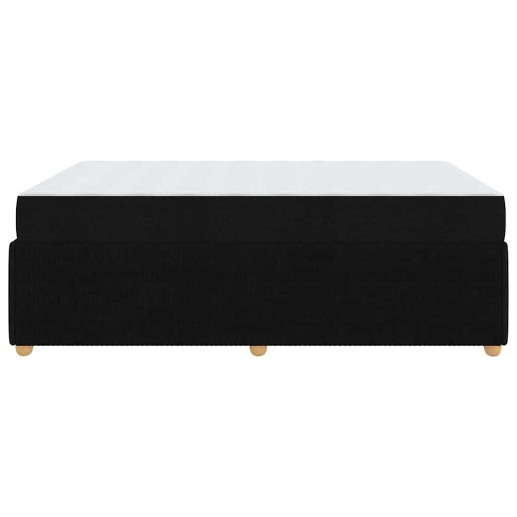 vidaXL Σκελετός κρεβατιού με στρώμα Μαύρο 160 x 200 cm ύφασμα
