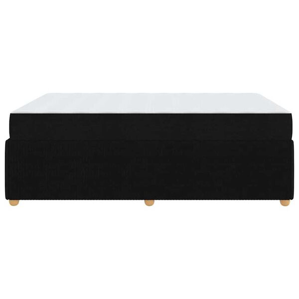 vidaXL Σκελετός κρεβατιού με στρώμα Μαύρο 160 x 200 cm ύφασμα