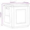vidaXL Μπαούλο Αποθήκευσης Κήπου 54x53x57 εκ. Σκ. Γκρι/Μαύρο 130 Λίτρα