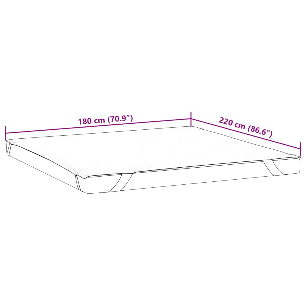 vidaXL Προστατευτικό στρώματος Λευκό 180x220 εκ. Αδιάβροχο