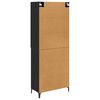 vidaXL Highboard &Mu;&alpha;ύ&rho;&eta; &Omicron;&xi;&upsilon;ά 69,5 x 34 x 180 &epsilon;&kappa;. &Epsilon;&pi;&epsilon;&xi;&epsilon;&rho;&gamma;&alpha;&sigma;&mu;έ&nu;&omicron; &xi;ύ&lambda;&omicron;