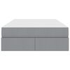 vidaXL Κρεβάτι με αποθηκευτικό χώρο και στρώμα με στρώμα Ανοιχτό γκρι