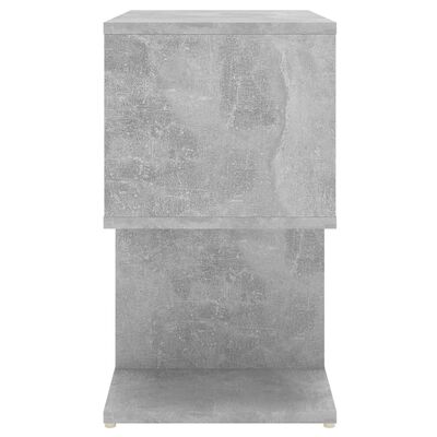 vidaXL Κομοδίνο Γκρι Σκυροδέματος 50 x 30 x 51,5 εκ. από Επεξ. Ξύλο