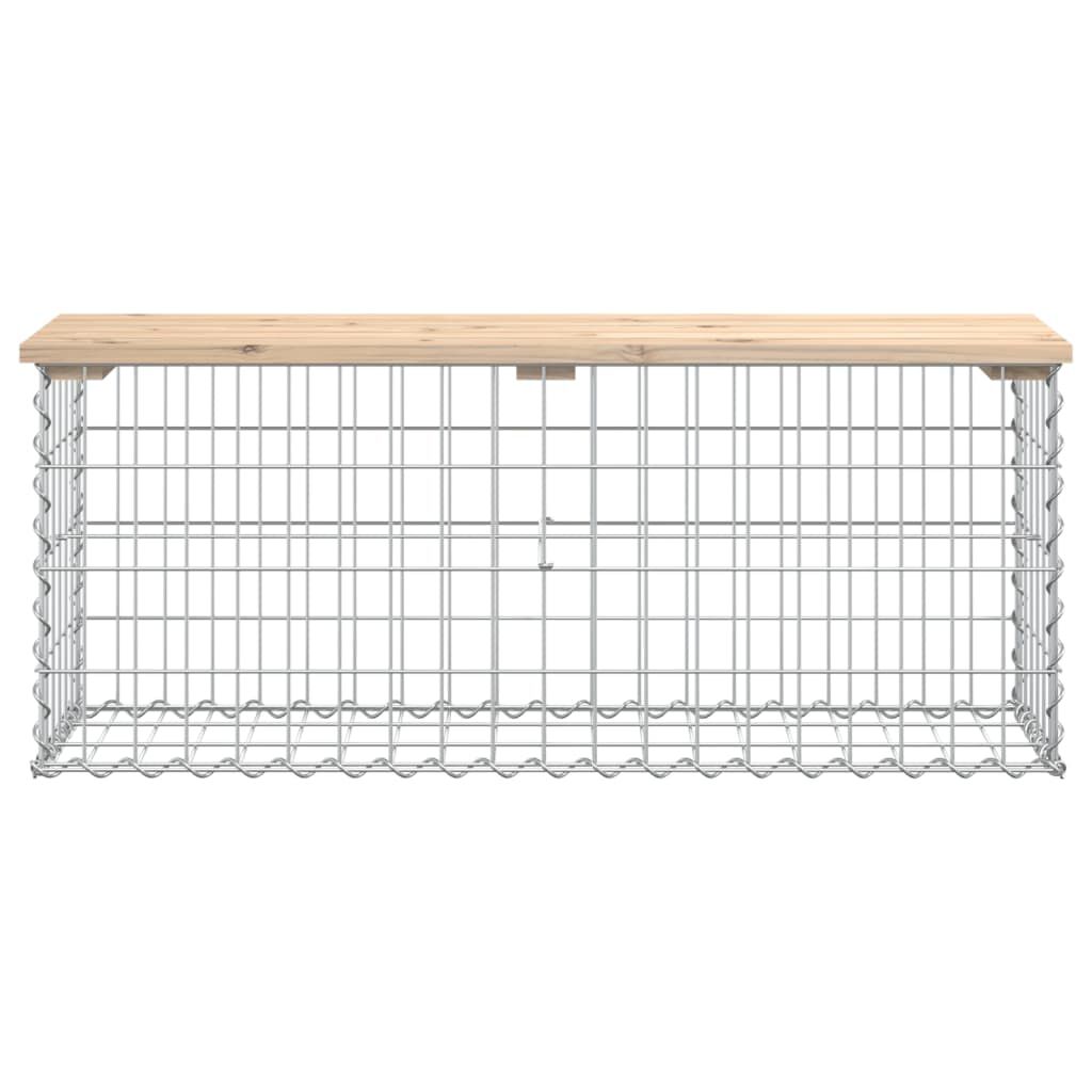 vidaXL Παγκάκι Κήπου Συρματοκιβώτιο 103x31,5x42 εκ. Μασίφ Ξύλο Πεύκου