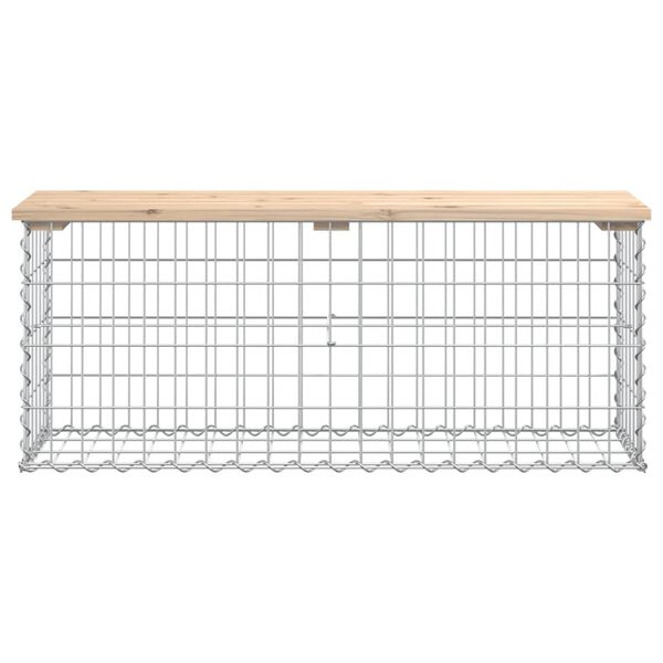 vidaXL Παγκάκι Κήπου Συρματοκιβώτιο 103x31,5x42 εκ. Μασίφ Ξύλο Πεύκου