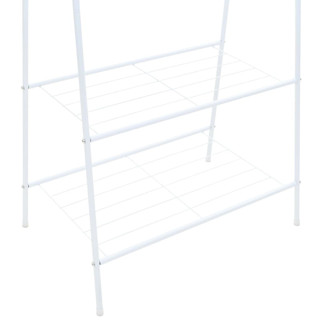 vidaXL Κρεμάστρα Ρούχων Δαπέδου Λευκή 59 x 35 x 150 εκ.