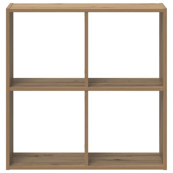 vidaXL Βιβλιοθήκη Αρτισιανή Δρυς 68,5x32x68,5 εκ. Επεξεργασμένο Ξύλο