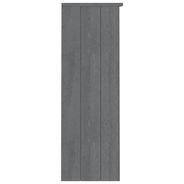 vidaXL Πάνω Μέρος Ντουλαπιού HAMAR Γκρι 85x35x100 εκ. Μασίφ Πεύκο
