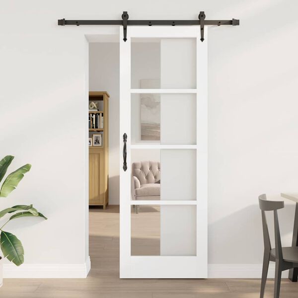 vidaXL Συρόμενη Πόρτα ORKDAL Λευκό 73.5 x 211 εκ Ξύλο και μέταλλο
