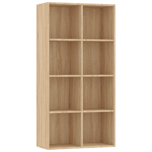 vidaXL Ραφιέρα/Βιβλιοθήκη Sonoma Δρυς 66x30x130 εκ. από Επεξ. Ξύλο