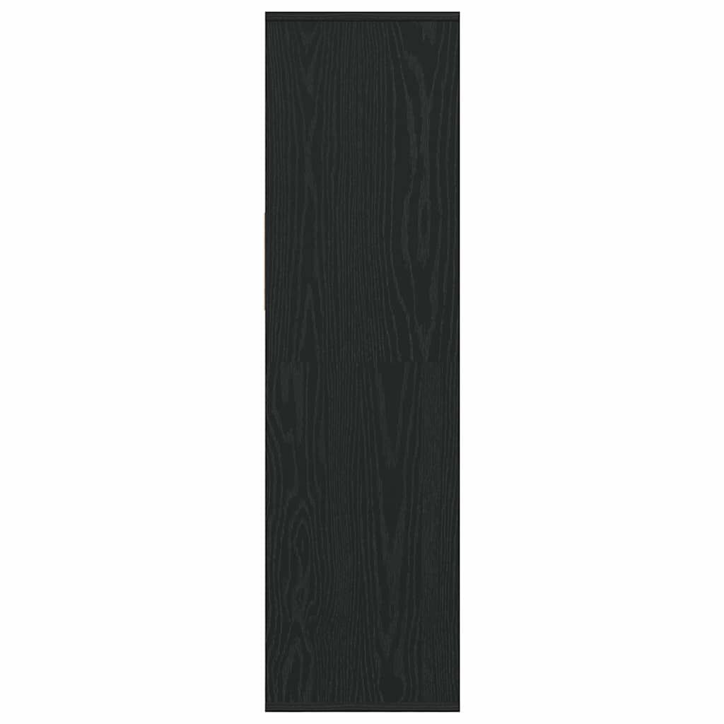vidaXL Βιβλιοθήκη Μαύρη 34x31x112 εκ. από Επεξεργασμένο Ξύλο