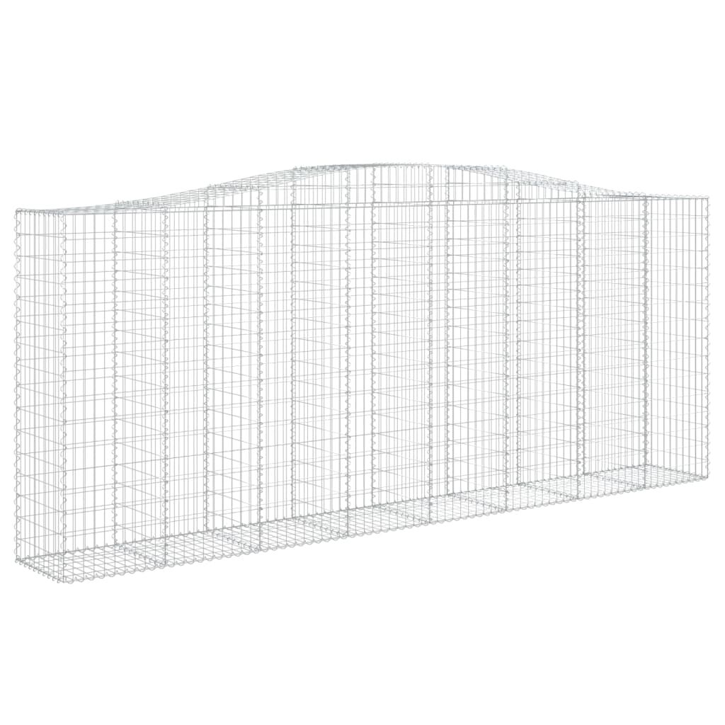 vidaXL Συρματοκιβώτια Τοξωτά 8 τεμ. 400x50x160/180 εκ. Γαλβαν. Ατσάλι