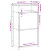vidaXL Παπουτσοθήκη Γκρι Sonoma 60x34x112 εκ. από Επεξεργ. Ξύλο