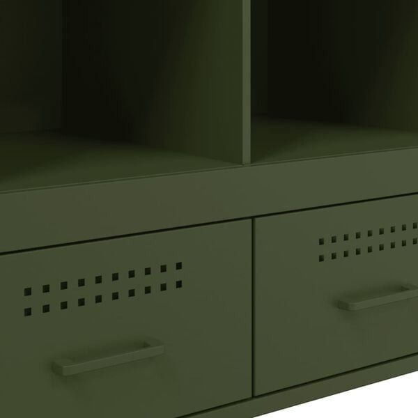 vidaXL Ντουλάπι Πράσινο Λαδί 68x39x101,5 εκ. από Ατσάλι