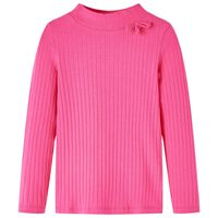 Μπλουζάκι Παιδικό Μακρυμάνικο Πλέξη Ριμπ Ανοιχτό Ροζ 92
