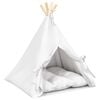 vidaXL Teepee &gamma;&iota;&alpha; &kappa;&alpha;&tau;&omicron;&iota;&kappa;ί&delta;&iota;&alpha; &mu;&epsilon; &mu;&alpha;&xi;&iota;&lambda;ά&rho;&iota; &Lambda;&epsilon;&upsilon;&kappa;ό 50 x 50 x 60 cm