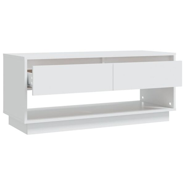vidaXL Έπιπλο Τηλεόρασης Λευκό 102 x 41 x 44 εκ. από Επεξ. Ξύλο