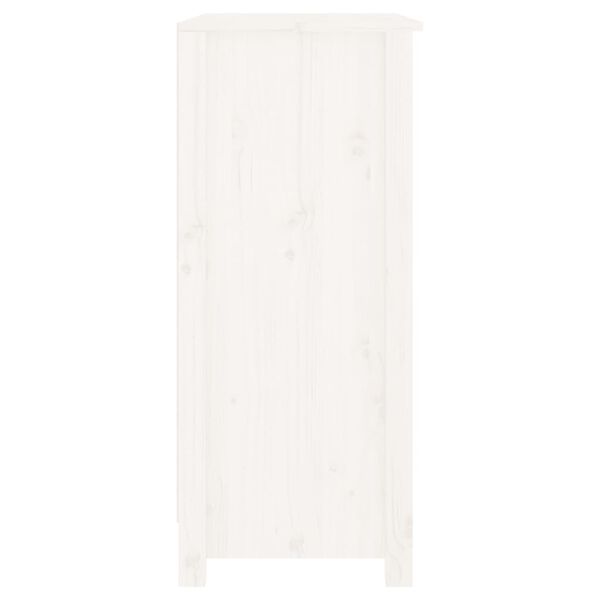 vidaXL Συρταριέρα Λευκή 70 x 35 x 80 εκ. από Μασίφ Ξύλο Πεύκου