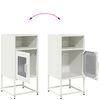 vidaXL Κομοδίνο λευκό 36x39x78 cm από χάλυβα ψυχρής έλασης